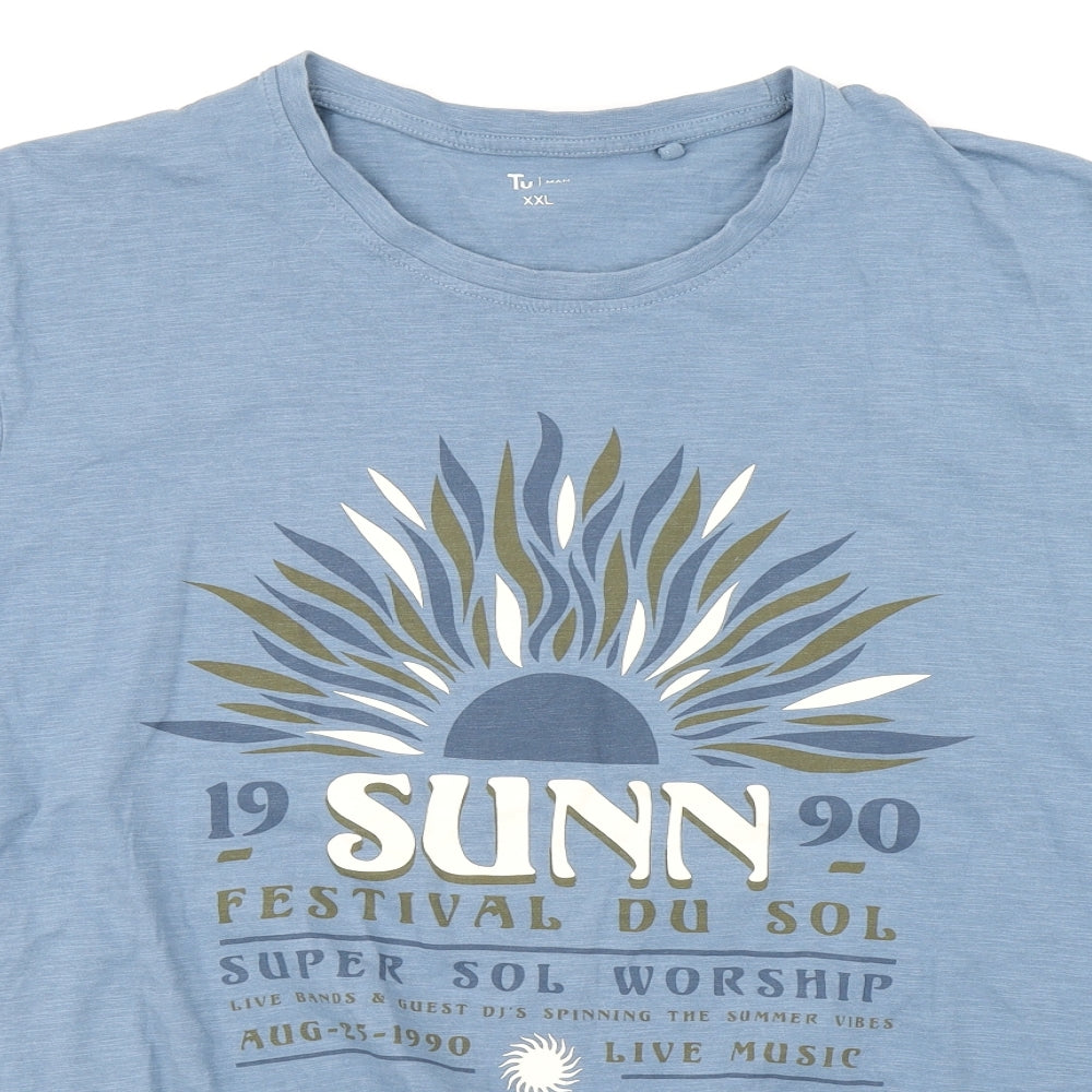 TU Mens Blue    T-Shirt Size 2XL