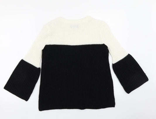Womens UK Size S Papaya White Pullover Jumper