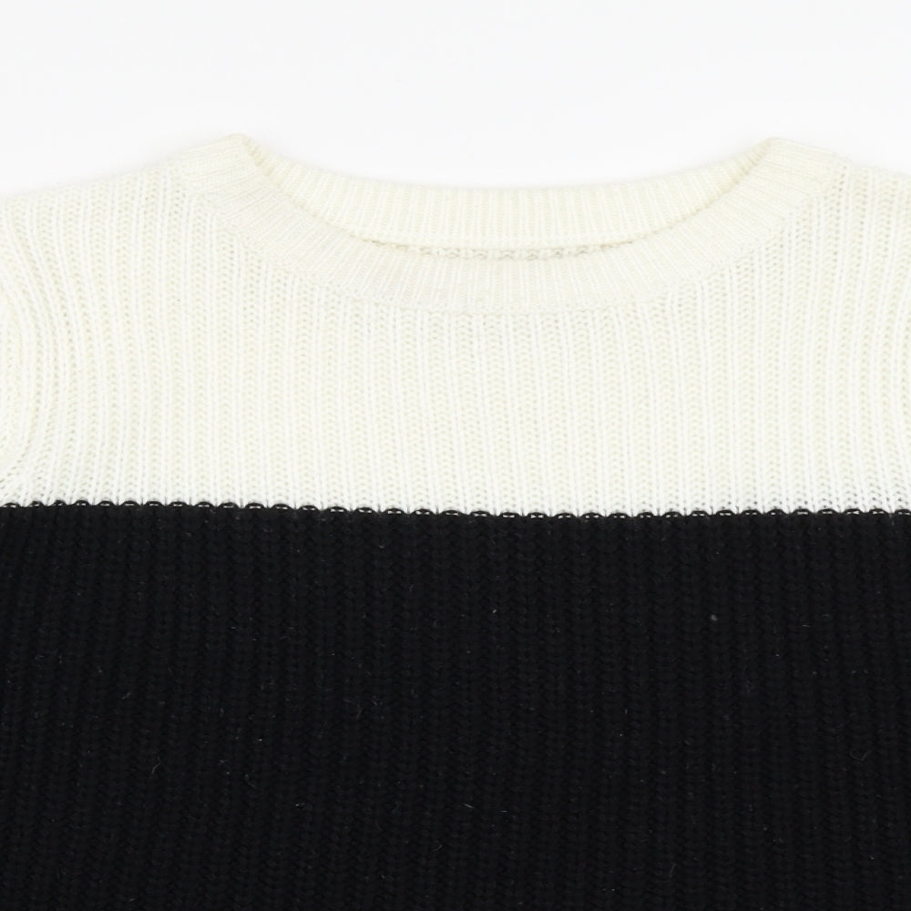 Womens UK Size S Papaya White Pullover Jumper