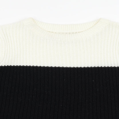 Womens UK Size S Papaya White Pullover Jumper