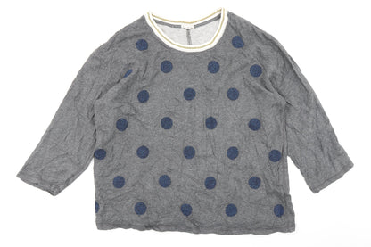 Gap Womens Grey Polka Dot  Pullover Sweatshirt Size XL