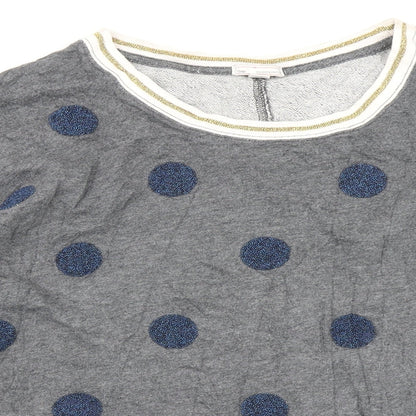 Gap Womens Grey Polka Dot  Pullover Sweatshirt Size XL