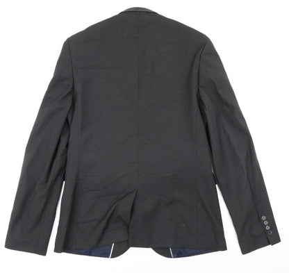 Mens UK Size 40 Topman Regular Grey Suit Jacket