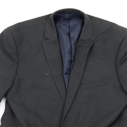 Mens UK Size 40 Topman Regular Grey Suit Jacket