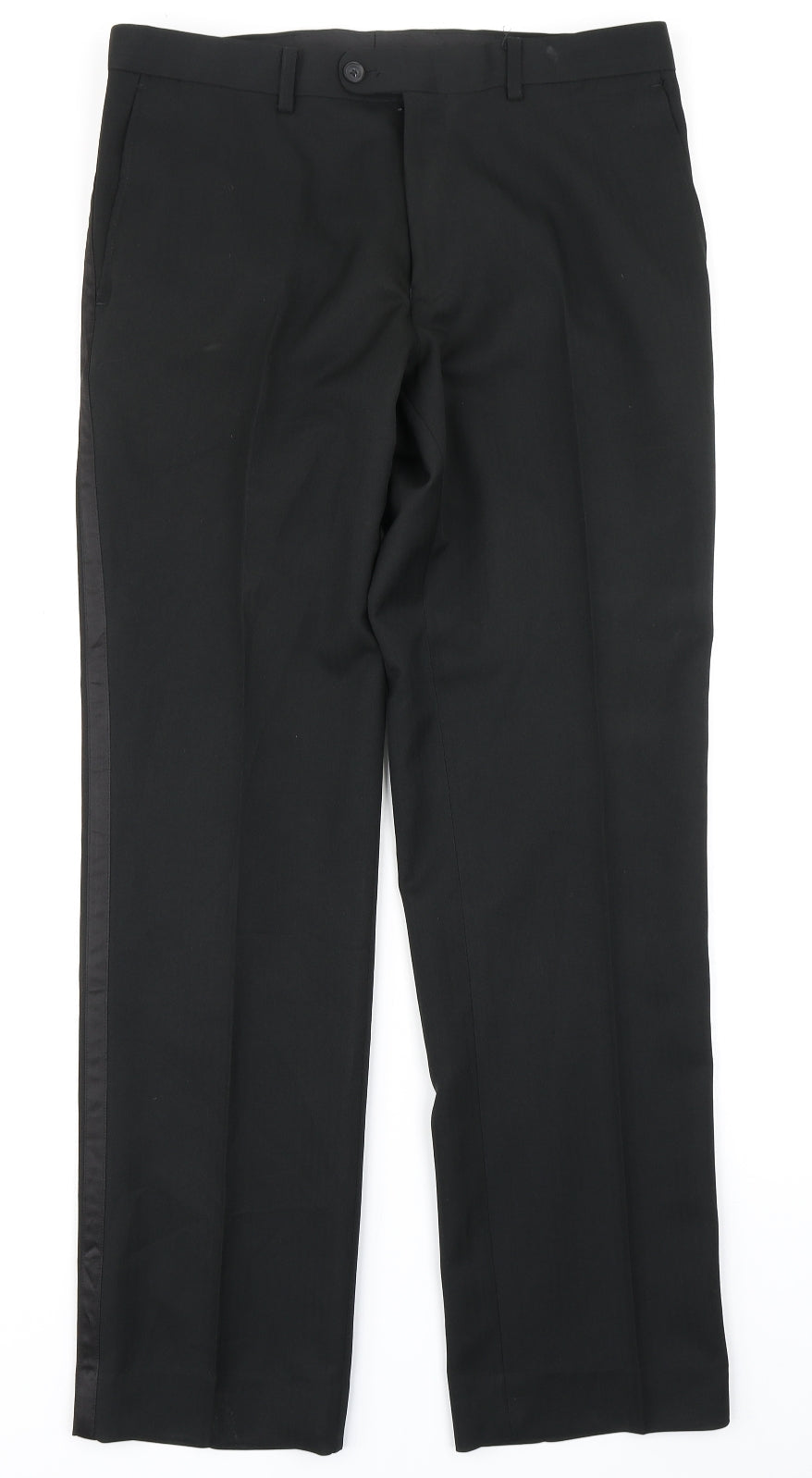 Taylor & Wright Mens Black   Dress Pants Trousers Size 32 in L31 in