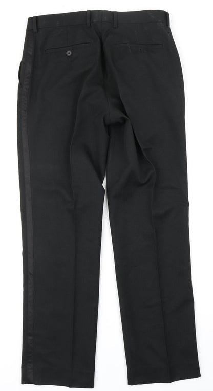 Taylor & Wright Mens Black   Dress Pants Trousers Size 32 in L31 in