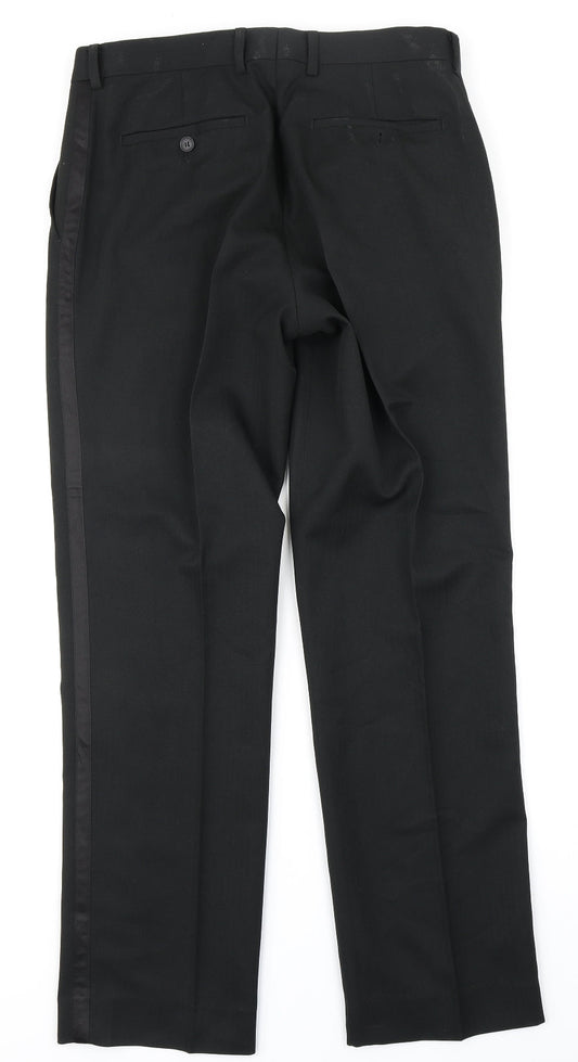 Taylor & Wright Mens Black   Dress Pants Trousers Size 32 in L31 in