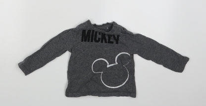 Mickey Inc Boys Grey   Pullover T-Shirt Size 9-12 Months