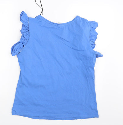 Womens UK Size L H&M Blue Basic T-Shirt