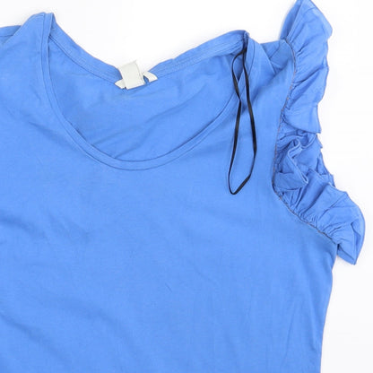 Womens UK Size L H&M Blue Basic T-Shirt