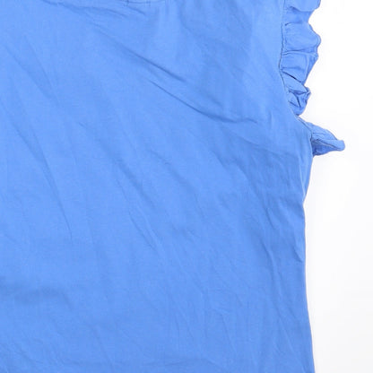 Womens UK Size L H&M Blue Basic T-Shirt