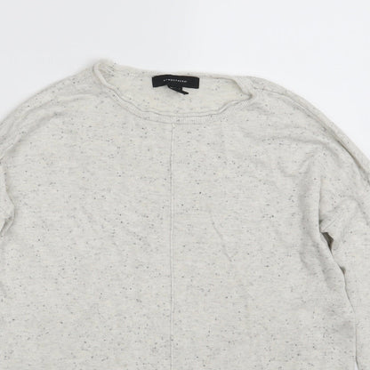 Atmosphere Womens White Polka Dot  Basic T-Shirt Size 8