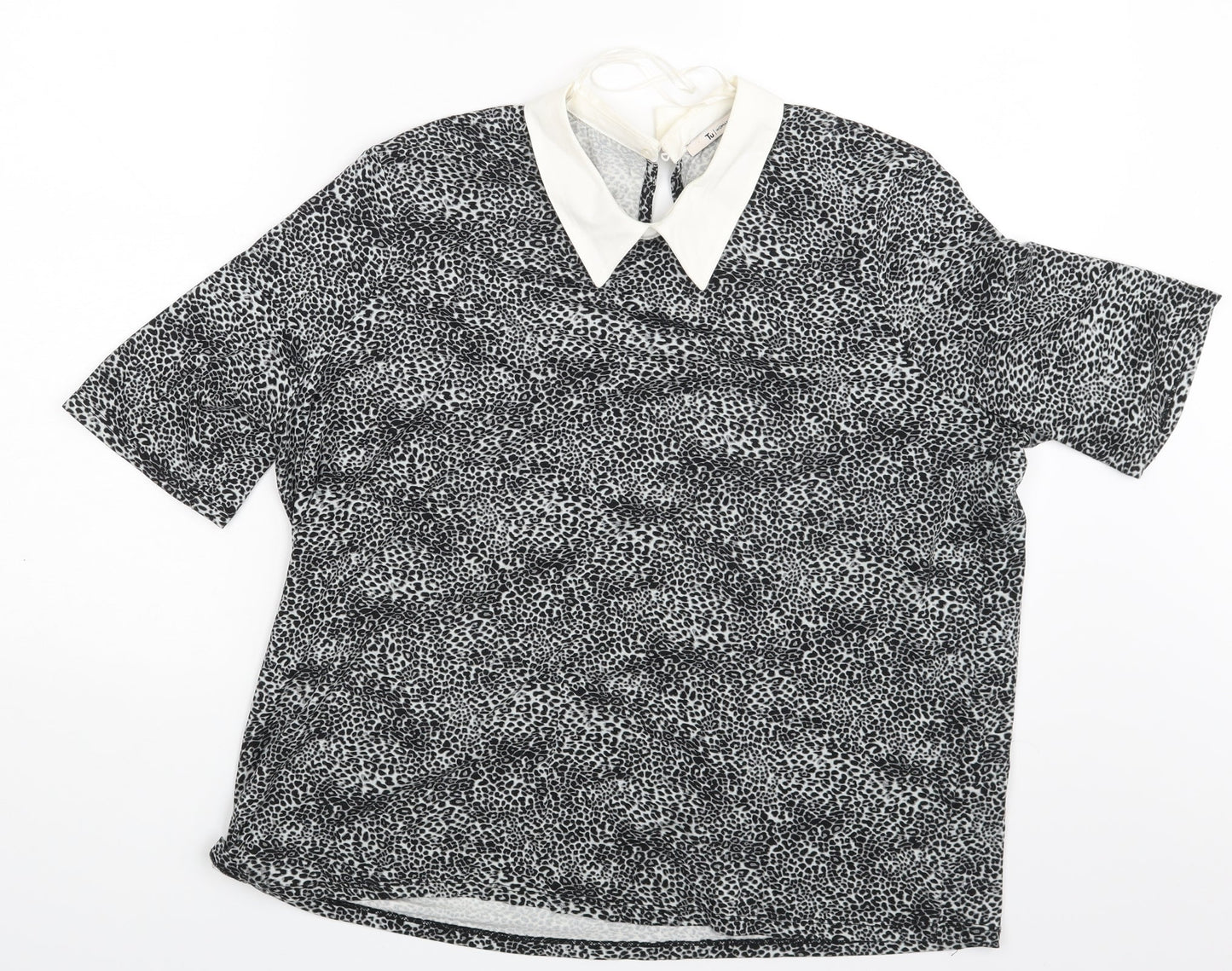 TU Womens Multicoloured Animal Print  Basic Blouse Size 16