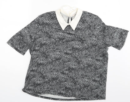 TU Womens Multicoloured Animal Print  Basic Blouse Size 16