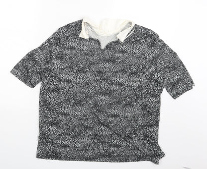 TU Womens Multicoloured Animal Print  Basic Blouse Size 16