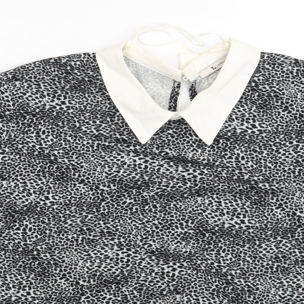 TU Womens Multicoloured Animal Print  Basic Blouse Size 16