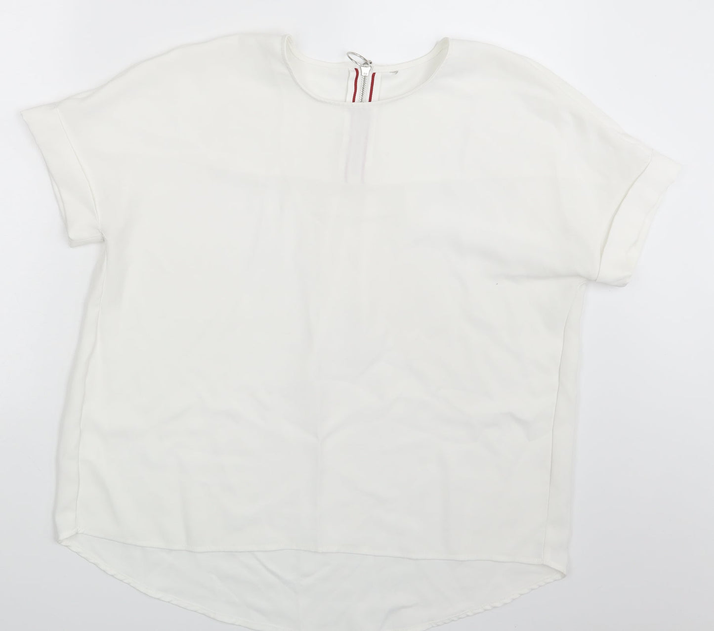 Womens UK Size One Size Preworn Ivory Basic Blouse