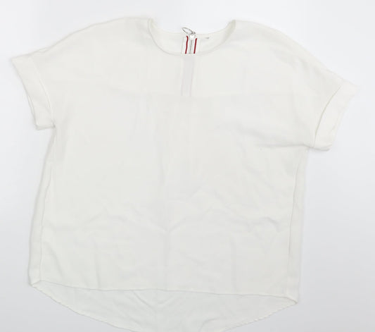 Womens UK Size One Size Preworn Ivory Basic Blouse