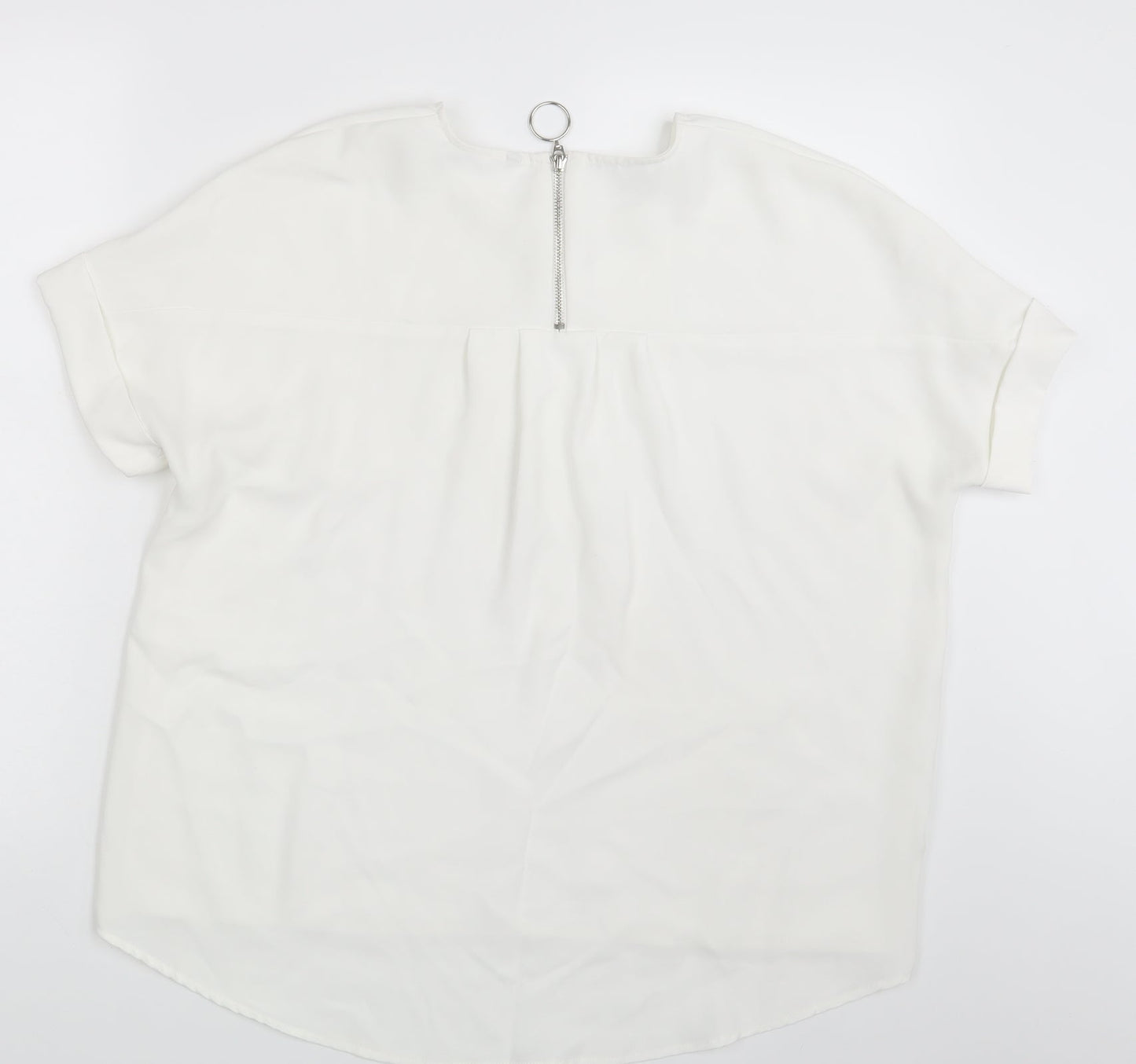 Womens UK Size One Size Preworn Ivory Basic Blouse