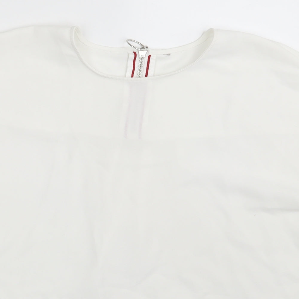 Womens UK Size One Size Preworn Ivory Basic Blouse