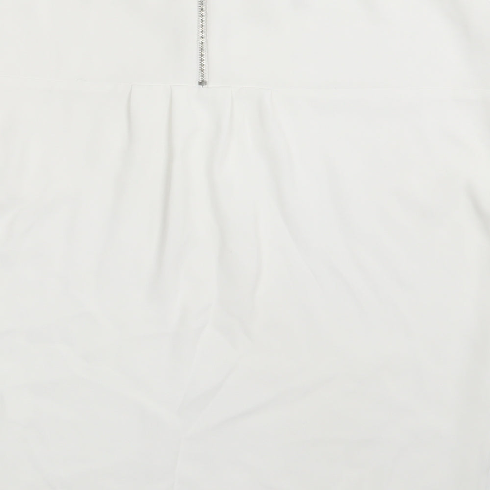 Womens UK Size One Size Preworn Ivory Basic Blouse