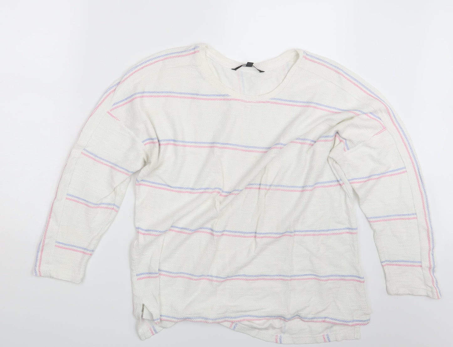 Womens UK Size 14 Love Leisure White Pullover Jumper