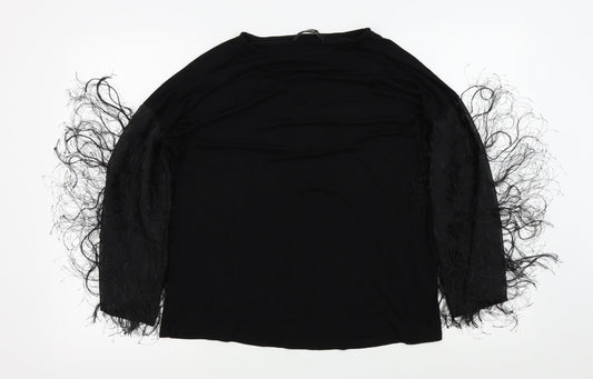 George Womens Black Colourblock  Basic Polo Size 12