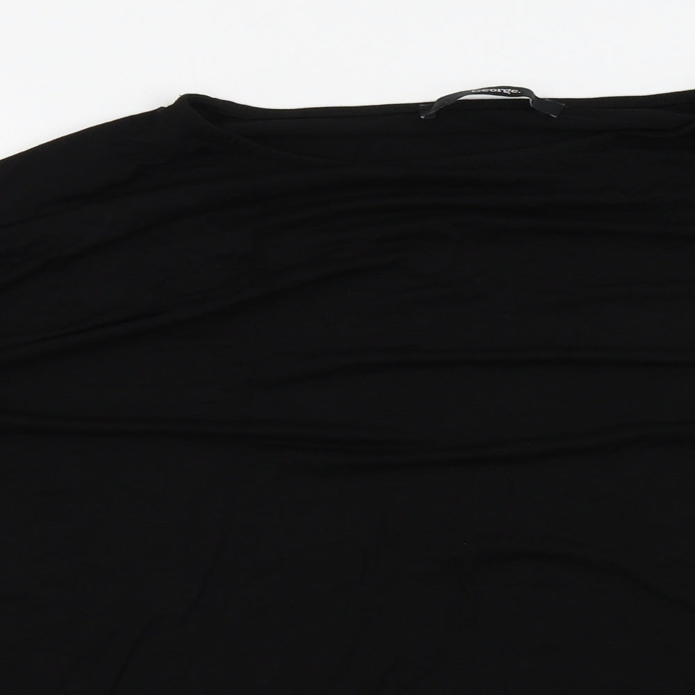 George Womens Black Colourblock  Basic Polo Size 12