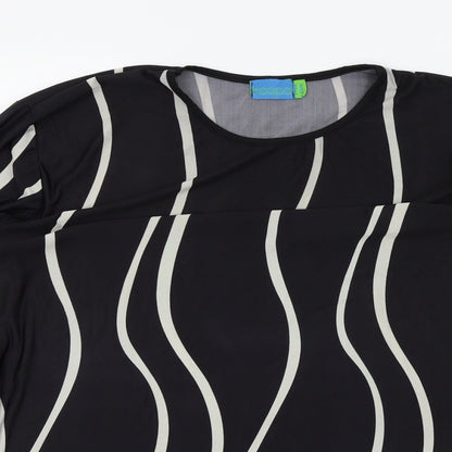 KOOPOL Womens Black Geometric  Basic T-Shirt One Size