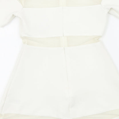 Topshop Womens White   Fit & Flare  Size 8