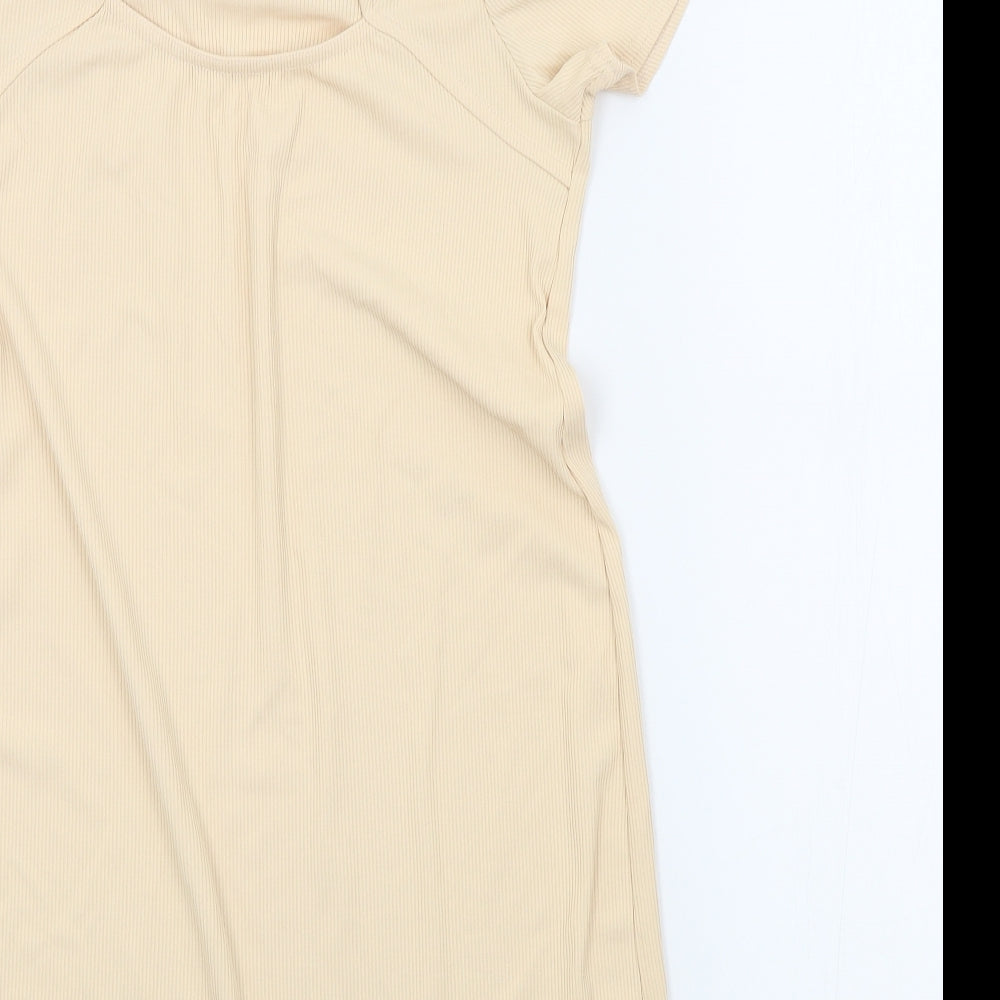 Miss Selfridge Womens Beige Colourblock  A-Line  Size 8