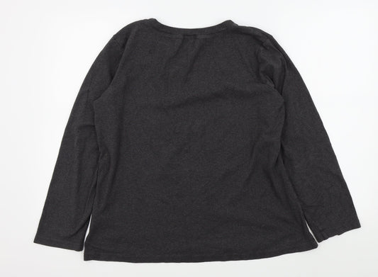 FRANK WALDER Womens Grey   Basic T-Shirt Size 20