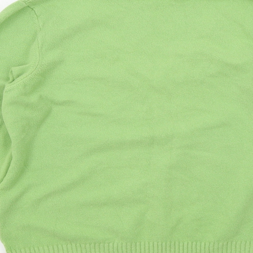 Womens UK Size 14 m&s Green Pullover Jumper