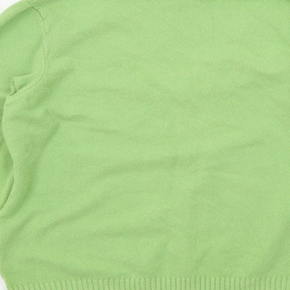Womens UK Size 14 m&s Green Pullover Jumper