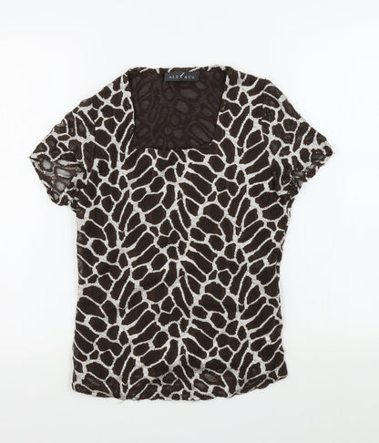 Womens UK Size 8 alex&co Brown Basic T-Shirt