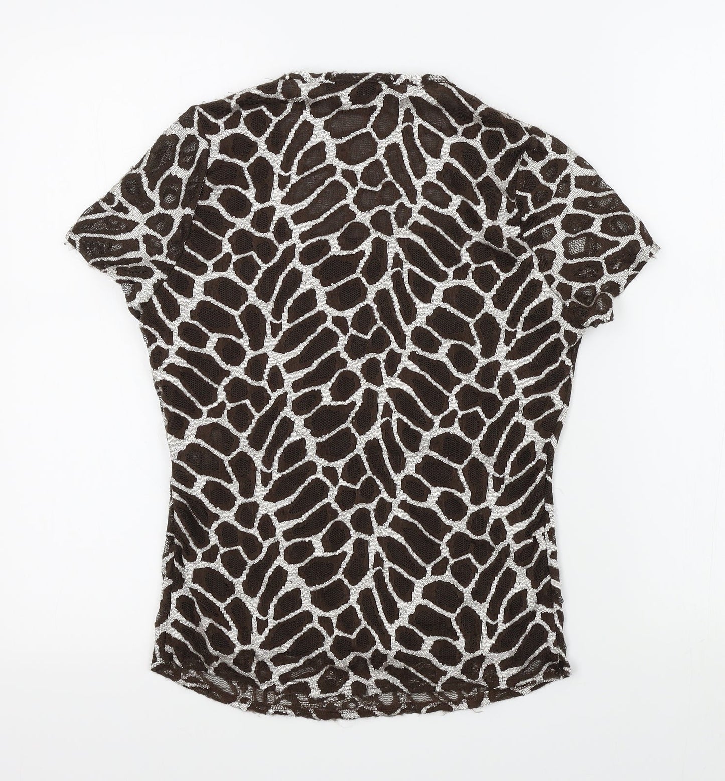 Womens UK Size 8 alex&co Brown Basic T-Shirt