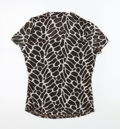 Womens UK Size 8 alex&co Brown Basic T-Shirt