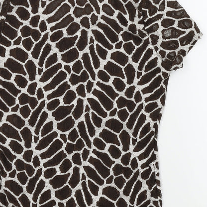 Womens UK Size 8 alex&co Brown Basic T-Shirt