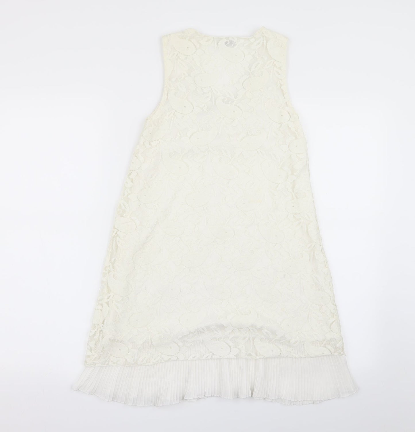 cutie Womens White Floral  A-Line  Size S