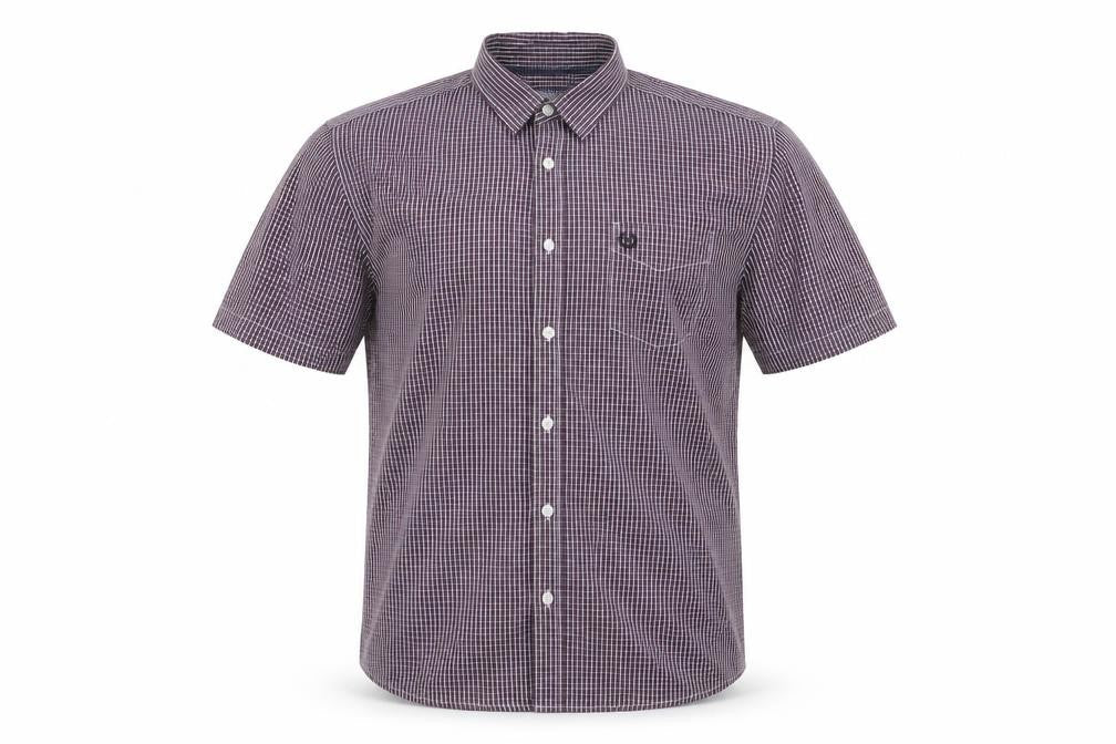 Mens UK Size L Easy Multicoloured  Button-Up Short Sleeve Casual Shirt