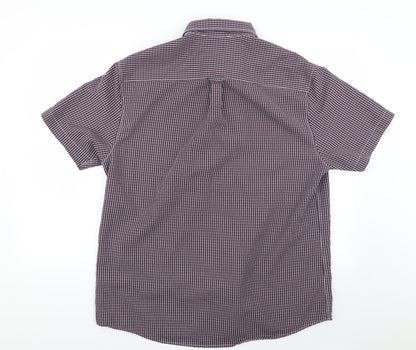 Mens UK Size L Easy Multicoloured  Button-Up Short Sleeve Casual Shirt