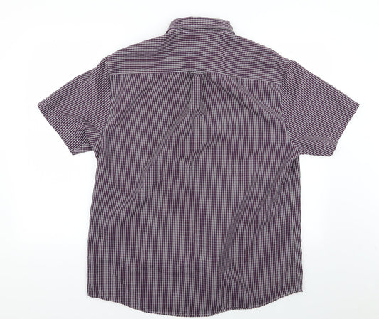 Mens UK Size L Easy Multicoloured  Button-Up Short Sleeve Casual Shirt