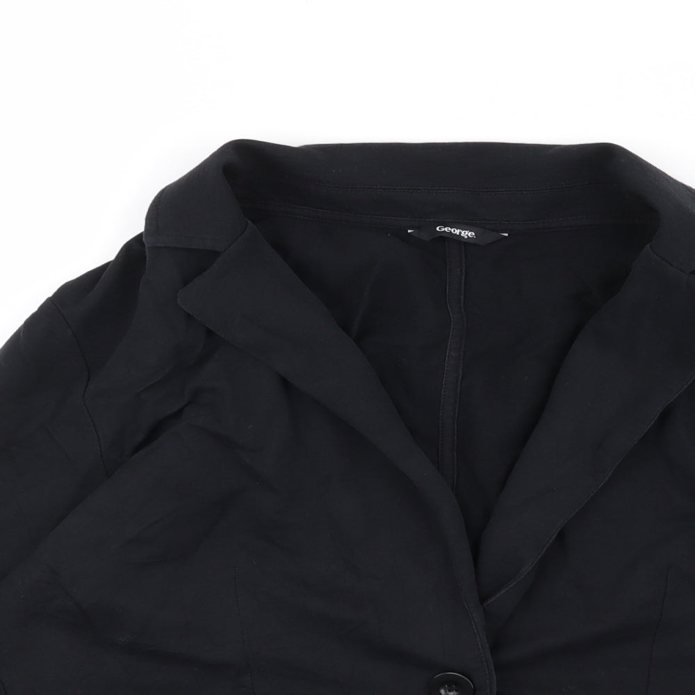 Asda George Womens Black   Jacket Blazer Size 12