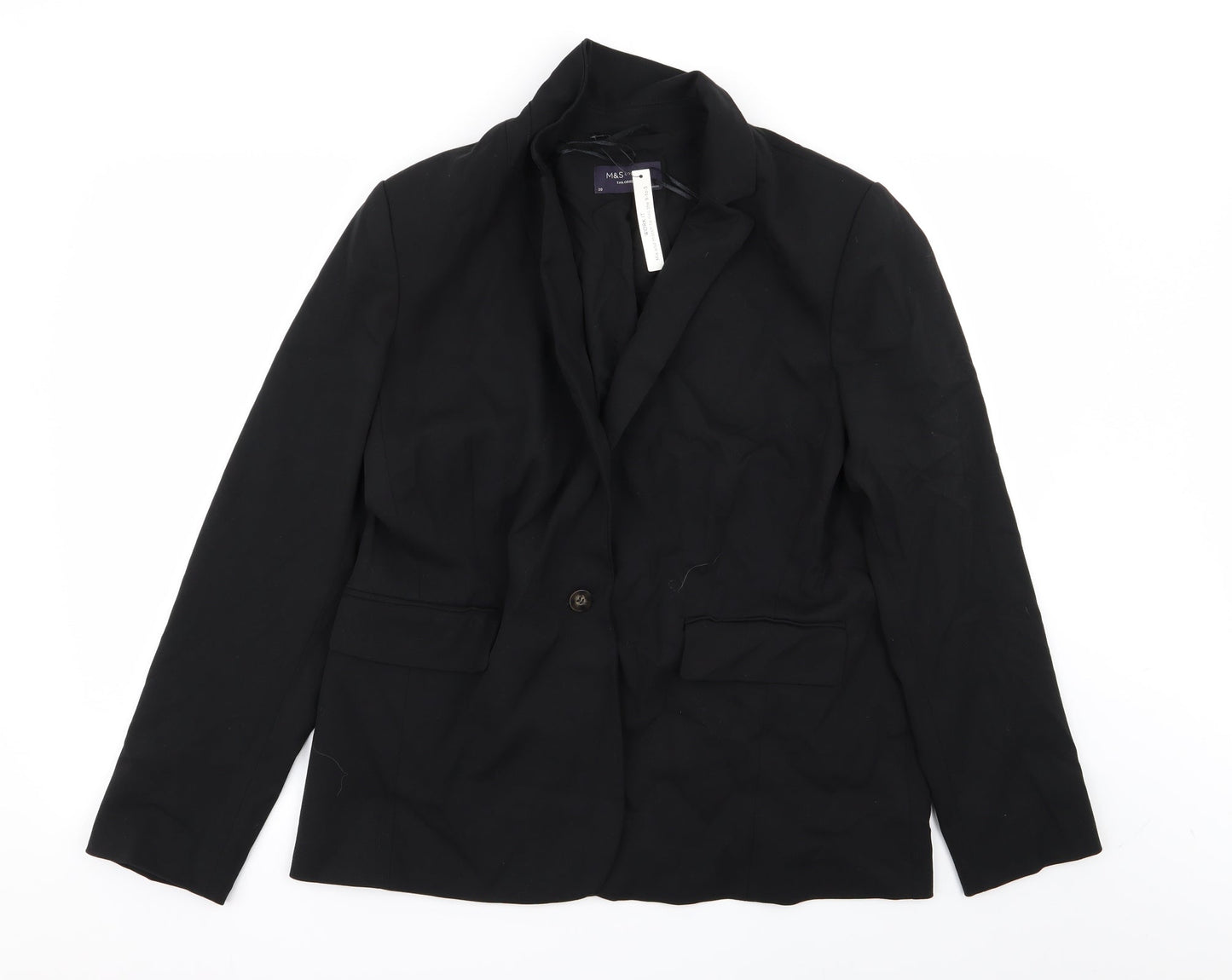 M&s Womens Black   Jacket Blazer Size 10