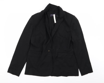 M&s Womens Black   Jacket Blazer Size 10