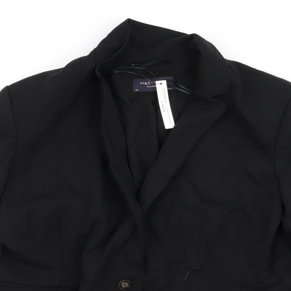 M&s Womens Black   Jacket Blazer Size 10