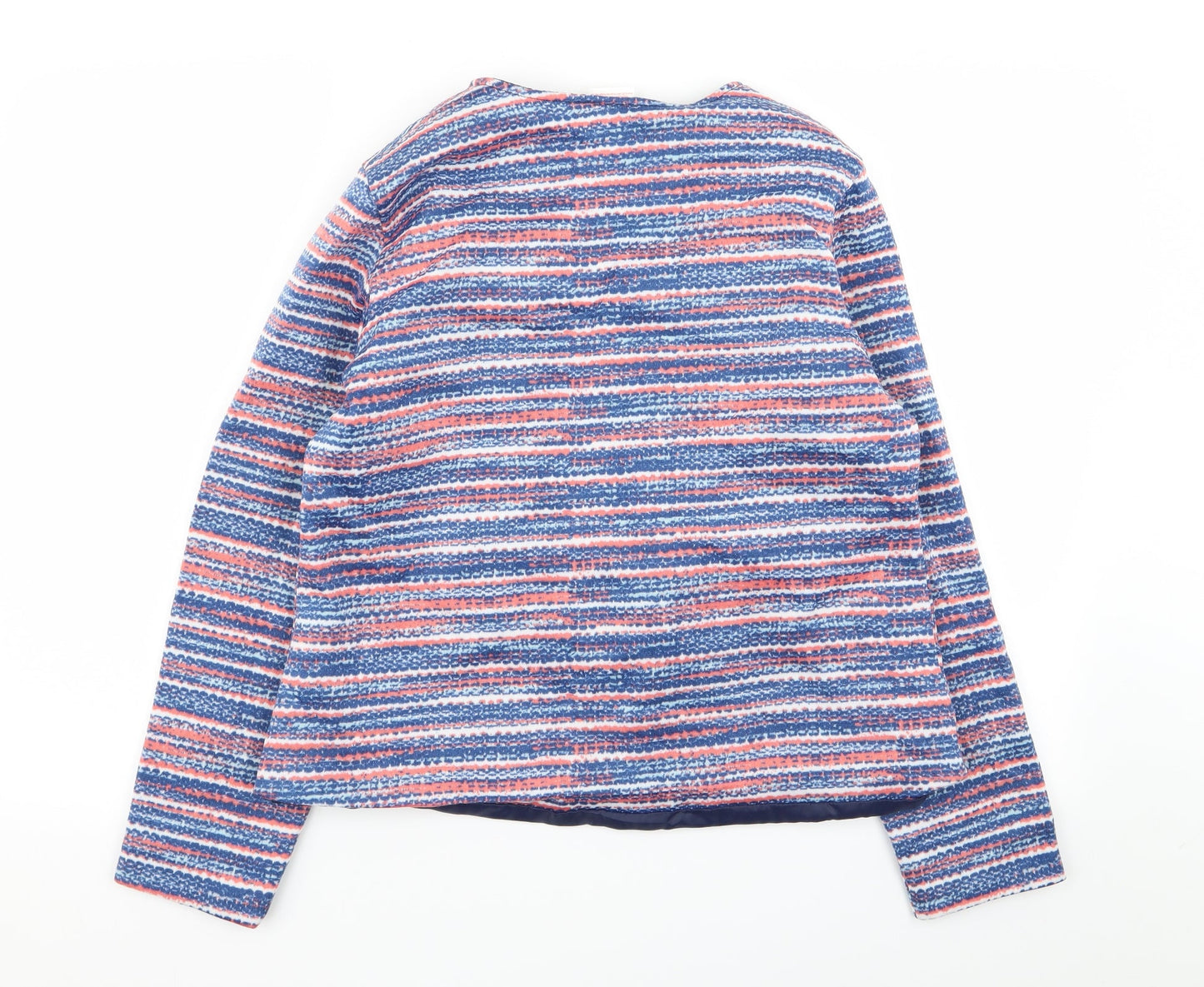 Anne De Lancay Womens Multicoloured Striped  Jacket Blazer Size M