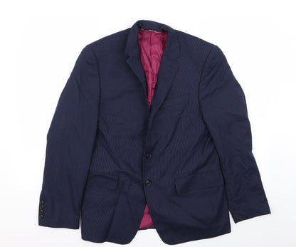 Mens UK Size 38 M&s Regular Blue Suit Jacket