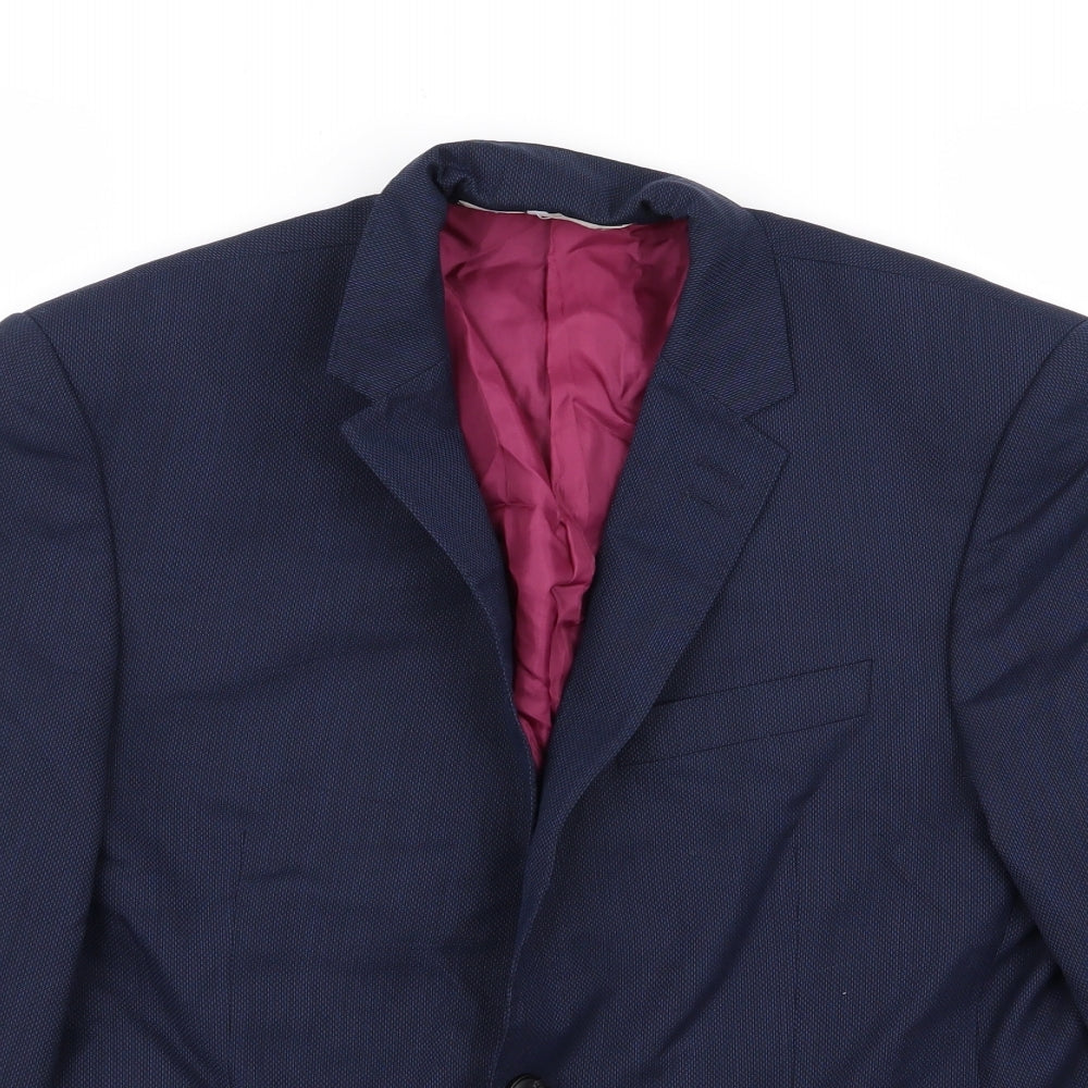 Mens UK Size 38 M&s Regular Blue Suit Jacket