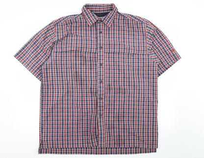 Mens UK Size 44 Outdoor Discovery Multicoloured  Button-Up Short Sleeve Casual S